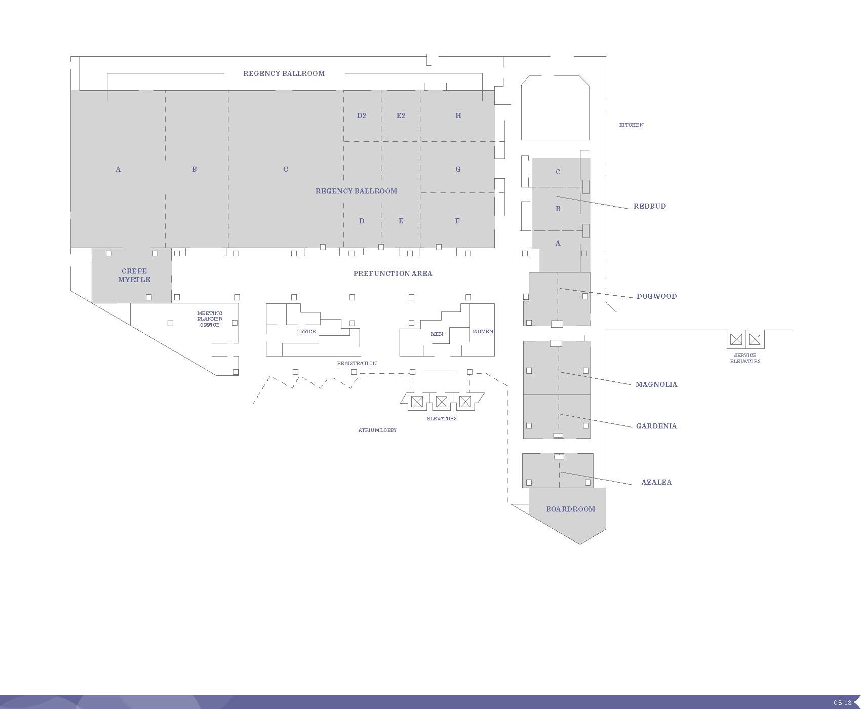 Conference Center Floor Plan - Downstairs
