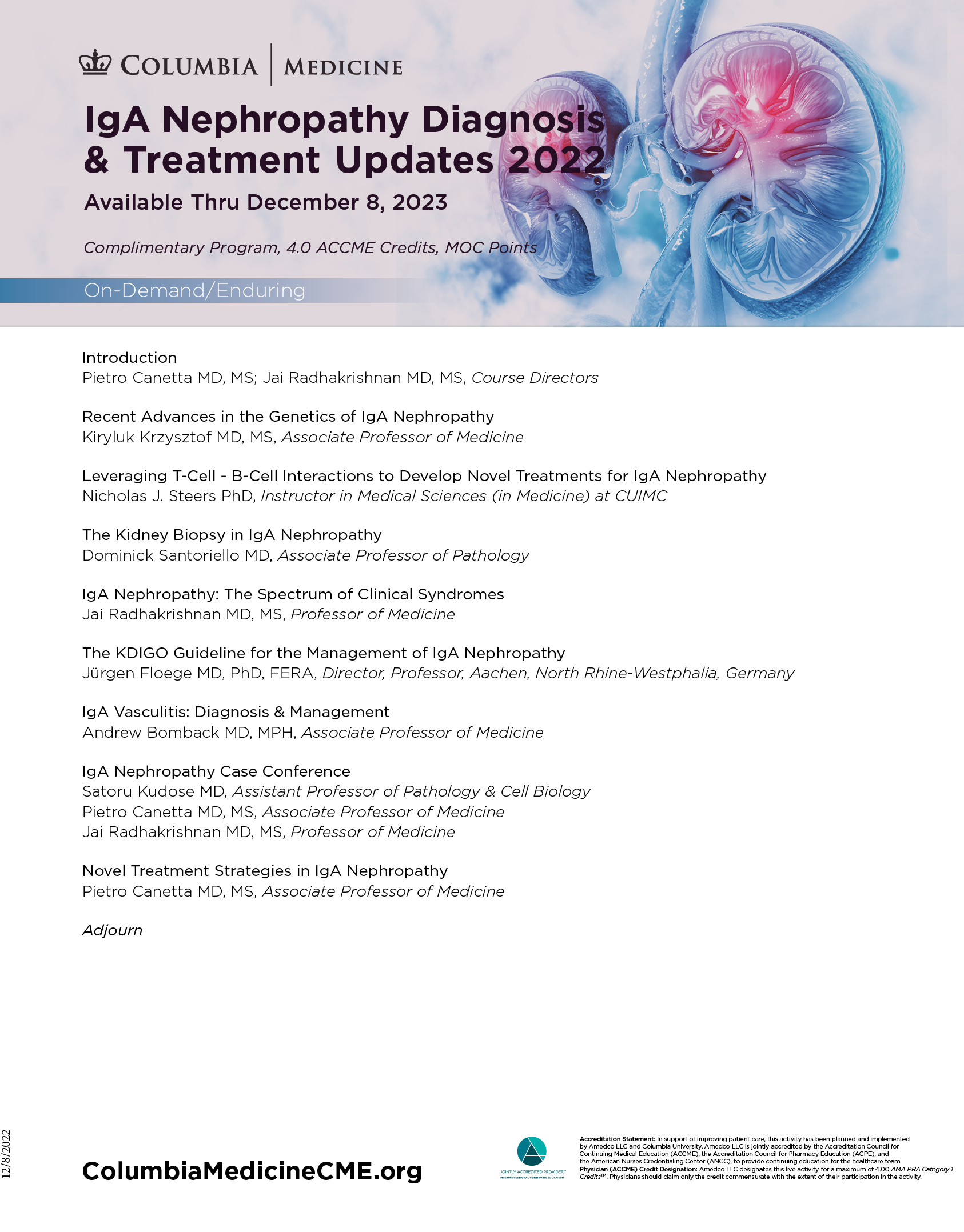 IgA Nephropathy Diagnosis & Treatment Updates 2022 (Enduring)