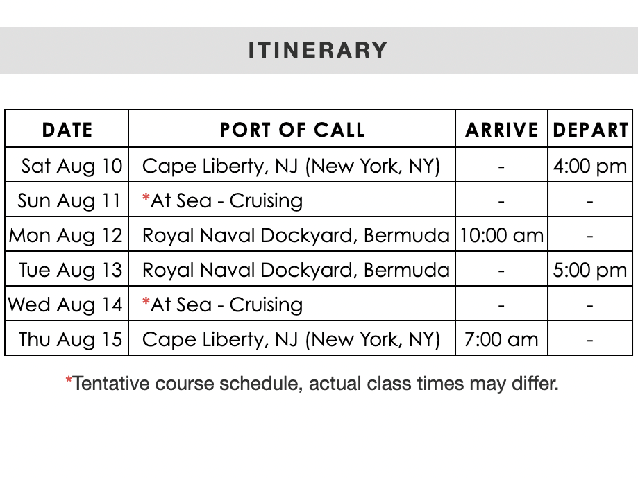 'Liberty of the Seas' Itinerary